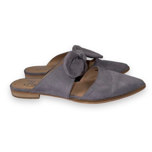 Journee Collection Telulah Pointed Toe Slip-on Flat Grey Velvet Women's 6 - Picture 4 of 10